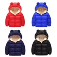 thumbnail image 3 of XBASW Kids Baby Winter Fleece Jacket Bear Hooded down Cotton Coats for Boys Girls Puffer Padded Outerwear 1-6T, 3 of 7