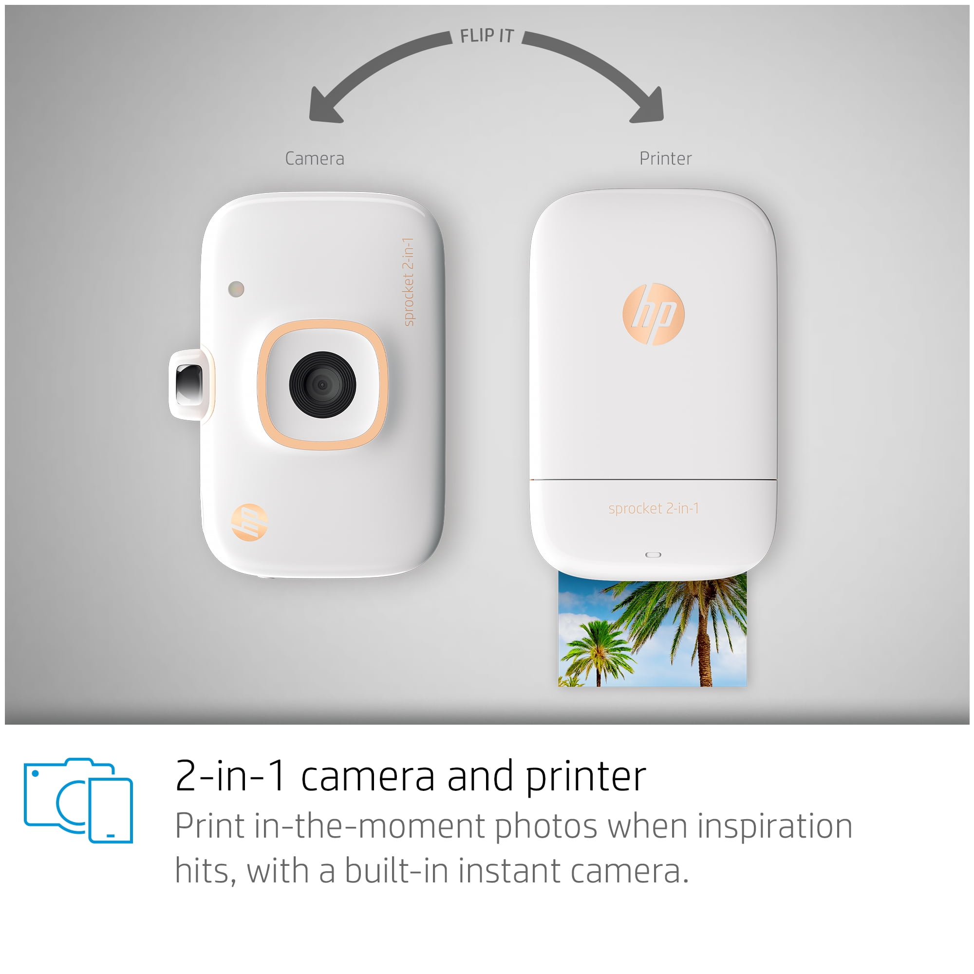 HP Sprocket 2-in-1 ポータブルプリンター HP Sprocket 2-in-1 Instant Camera & Pocket Photo Printer + Travel