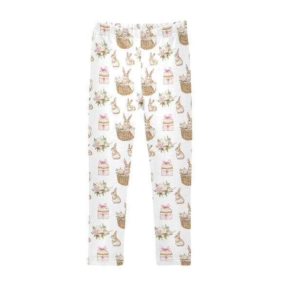 joogoo Girls' Leggings Easter Rabbit Yoga Pants 6T