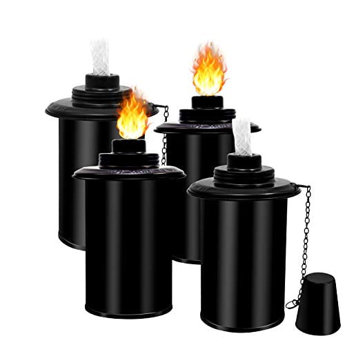 Torch Canisters Refillable, Bamboo Torch Refill Canister - 4 PCS 12 oz