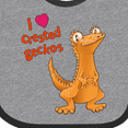 thumbnail image 4 of Inktastic I Love Crested Geckos Boys or Girls Baby Bib, 4 of 4