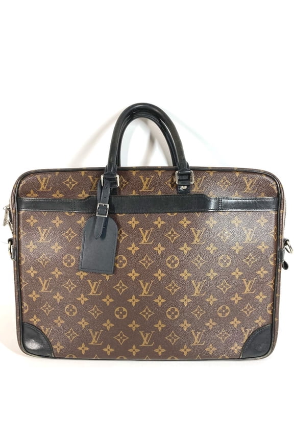 Pre-Owned LOUIS VUITTON M40224 Monogram Macassar Port Document Voyage GM PDV Handbag Bag...