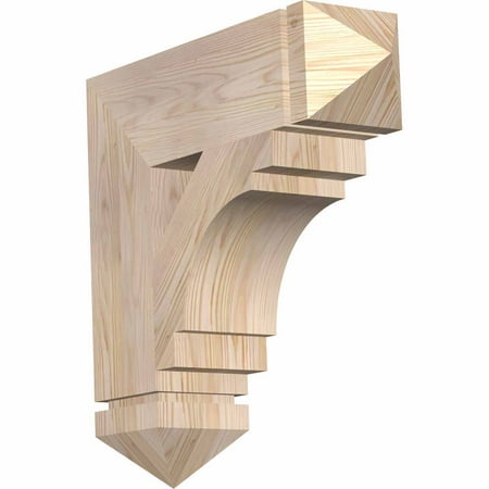 

Ekena Millwork 4 W x 22 D x 30 H Merced Arts & Crafts Rough Sawn Bracket Douglas Fir