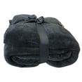 thumbnail image 3 of Legacy Decor Solid Navy Color Fur Fleece Sherpa Throw Blanket 50" x 60", 3 of 4
