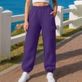 thumbnail image 7 of Lyanj Womens Sweatpants Fall Baggy Cinch Bottoms Sweat Pant Lightweight Solid Color Joggers Cargo Pants for Outdoor, 7 of 7