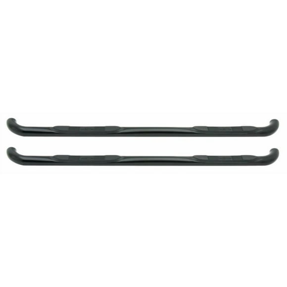 Westin Automotive Nerf Bar 23-1315 E-Series; With Step Pads; 3 Inch Round Bent; Powder Coated; Black; Mild Steel; Without End Caps; Rocker Panel Mount