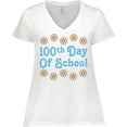 thumbnail image 3 of Inktastic 100th Day of School Party Women's Plus Size V-Neck T-Shirt, 3 of 5