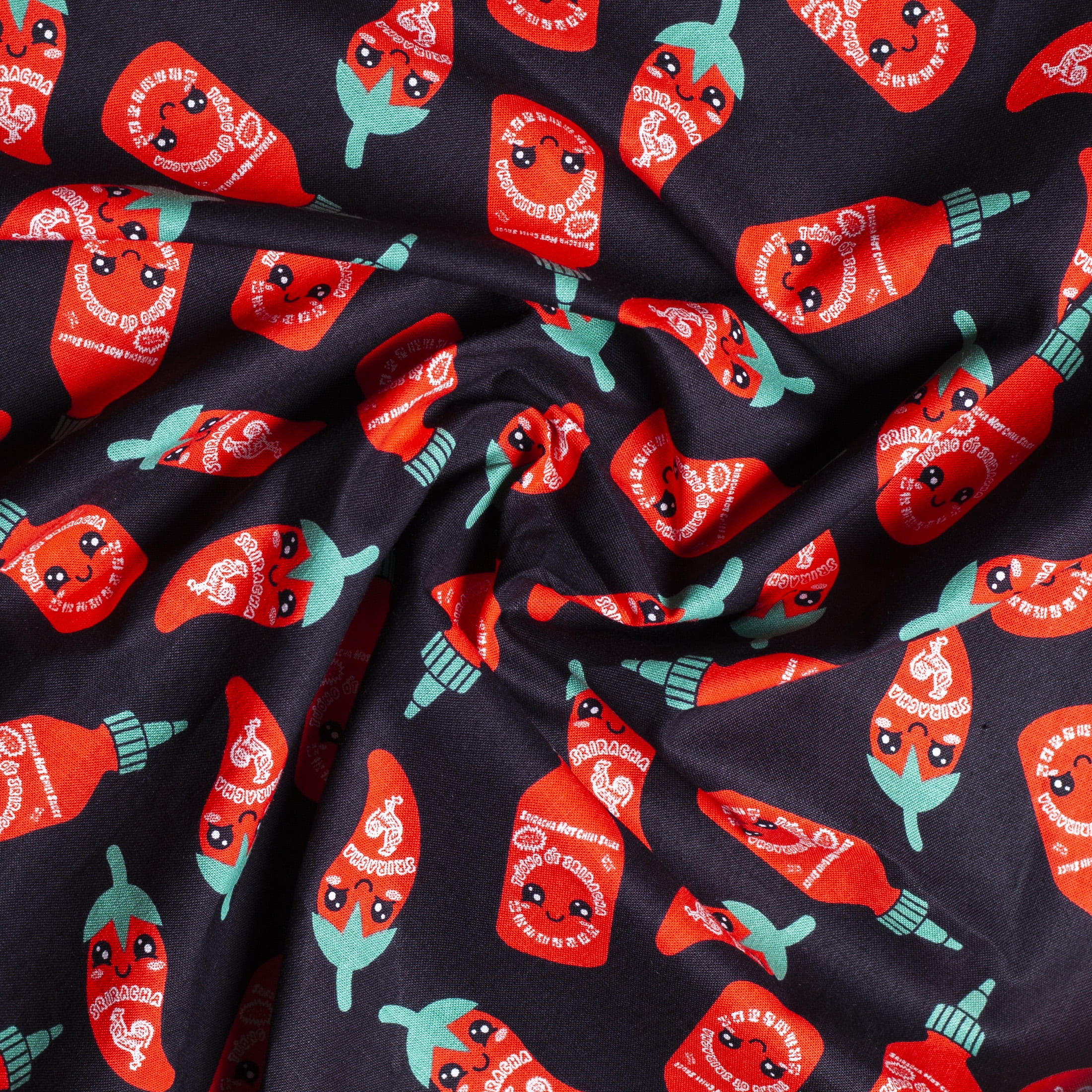 (2 pack) Sriracha, Fat Quarter Sewing & Craft Fabric by the Quarter
