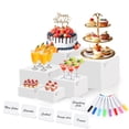 thumbnail image 1 of Soportes Elevadores para Buffet Qinzave, 6 Piezas, Acrílico Blanco, Expositores, 1 of 8