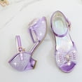 thumbnail image 6 of Gubotare Girls Heels Flower Girls Wedding Party Heel Princess Shoes Flats (Purple,2), 6 of 7