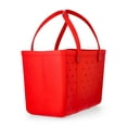 thumbnail image 4 of Time and Tru Women's Waterproof EVA Beach Tote Bag, Red, 4 of 5