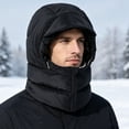 thumbnail image 2 of Winter Zip Up thermal Balaclava Hat, Windproof Full Face Mask, Fleece Lined Cycling Ski Neck Warmer Hat for Outdoor Motorcycle Running, 2 of 5