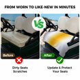 thumbnail image 4 of Golf Cart Seat Covers for 2 Seater,Orange Grey White Microfiber Cart Seat Towel Blanket,Farmhouse Ombre Color Modern Simple Absorbent Breathable Non Slip Bench Seats Protector for Golf Course 51"x31", 4 of 9