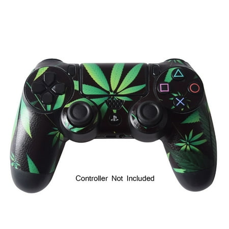 Skin for PS4 Controller Vinyl Playstation 4 Gamepad Decal Wireless DualShock 4 Remote Decal Weeds Black for Christmas Gift