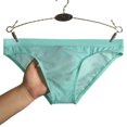 thumbnail image 3 of Ropa interior transparente de seda de hielo para hombre, sin bolsa, calzoncillos ajustados, cintura baja, finos, sexys, transpirables, para jóvenes, 3 of 5