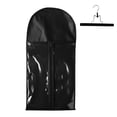 thumbnail image 1 of Hair Extensions Bag Non-slip Portable Foldable Dustproof Protecting Wigs Organizer Zipper Design Pouch Tools with Hanger, 1 of 7