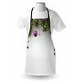 thumbnail image 3 of Christmas Apron Tree with Tinsel and Ball with Present Wrap Ribbon Celebration Picture, Unisex Kitchen Bib Apron with Adjustable Neck for Cooking Baking Gardening, Purple Grey Green, by Ambesonne, 3 of 3