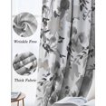 thumbnail image 3 of Gray Spring Floral Kitchen Curtains Watercolor Blooming Botanical Summer Cafe Short Curtains for Bathroom Blackout Window Curtain Small Window Treatment Drapes for Bedroom Living Room 42"x45"x2, 3 of 9