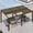 12' x 20', variant on MELLCOM Gazebo 10x13 with Adjustable Galvanized Steel Roofs, All Aluminum Frame Permanent Pergola for Patio, Outdoor Freestanding Shelter, Dark Brown