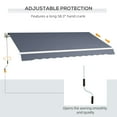 thumbnail image 5 of Outsunny 12' x 8' Retractable Awning, Patio Awning Sun Shade Shelter, Gray, 5 of 9
