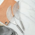 thumbnail image 7 of Shoreew Pot Strainer with Handle Stainless Steel Colander Pan Pot Strainer Basket Anti-Rust Crescent Shape Noodles Pasta Fruit Veggies Food Strainers for Home Kitchen Cafe Restaurant, 7 of 7