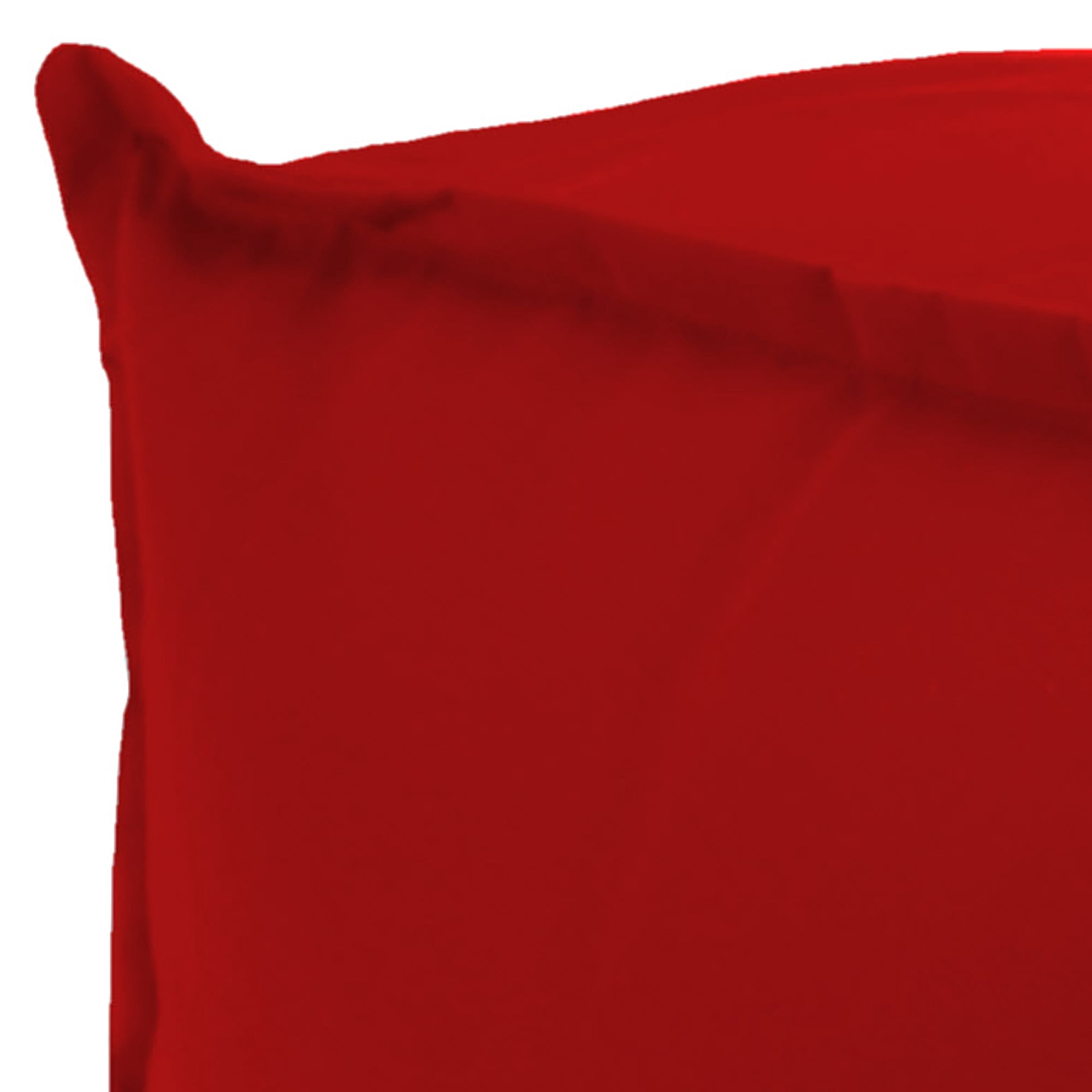 Jordan Manufacturing Sunbrella 23" x 25" Canvas Logo Red Solid Rectangular Outdoor Pouf Ottoman with Flange