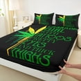 thumbnail image 3 of Feelyou Yellow Green Leaf Full Size Sheets for Kids, Plant Botanical Bed Sheets, Modern Watercolor Art Sheet Sets, Breathable Home Decor, 4-Piece, 3 of 7