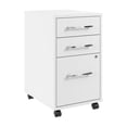 thumbnail image 1 of Hustle 3 Drawer Rolling File Cabinet with Lock in White - Engineered Wood, 1 of 10