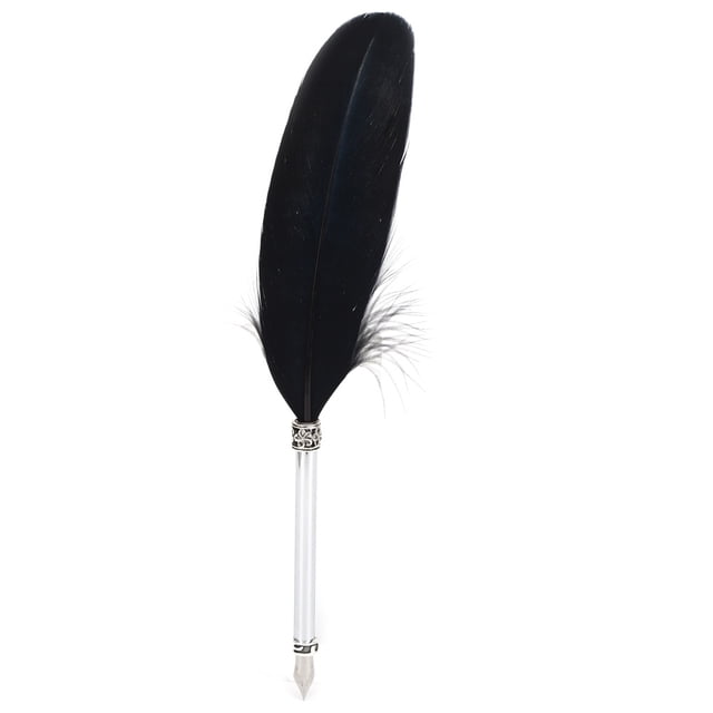 Stylo Plume en Acier Inoxydable Noir Cadeaux de Bureau Innovation Moderne