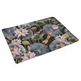 thumbnail image 2 of MKHERT Watercolor Summer Lotus Flowers with Drangonfly Doormat Rug Home Decor Floor Mat Bath Mat 30x18 inch, 2 of 3