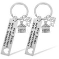 thumbnail image 4 of 2Pcs New Home Keychains Practical Stainless Steel Keyrings Housewarming Gift, 4 of 9