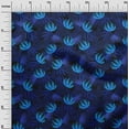 thumbnail image 3 of oneOone Cotton Cambric Dark Blue Fabric Floral Dress Material Fabric Print Fabric By The Yard 56 Inch Wide, 3 of 5