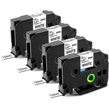 4 Pack Replacement for P Touch Label Tape TZe 231 Brother TZe231 TZ 231 12mm 0.47 Inch Laminated Compatible