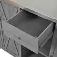 thumbnail image 6 of RONSHIN Wood Outdoor Kitchen Island with Stainless Steel Top & Accessories - Gray, 6 of 9