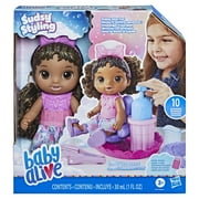 Baby Alive: Sudsy Styling 14-Inch Doll Black Hair, Brown Eyes Kids Toy for Boys and Girls