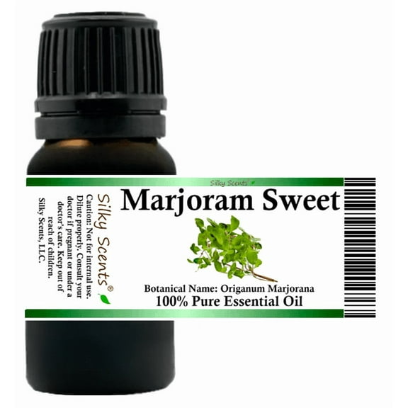 Marjoram Sweet Essential Oil 5 ml (1/6 fl oz) - 100% Pure and Natural by Silky Scents