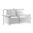 thumbnail image 6 of Derzers Velvet Tailored Backrest Convertible Sofa, Beige, 6 of 6
