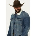 thumbnail image 2 of Cody James Men's Medium Wash Snap Sherpa Denim Jacket - CJHO23O81-MDW, 2 of 4