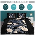 thumbnail image 5 of 3 Pcs Soft Bedding Set, Includes 1 Duvet Cover with Zipper And 2 Pillow,Shams Flower Entwined Snake Queen(90"×90"), 5 of 8