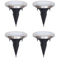 thumbnail image 2 of Lampes solaires en acier inoxydable Mainstays avec LED pour jardin, 12 lumens (4 paquet), 2 of 7