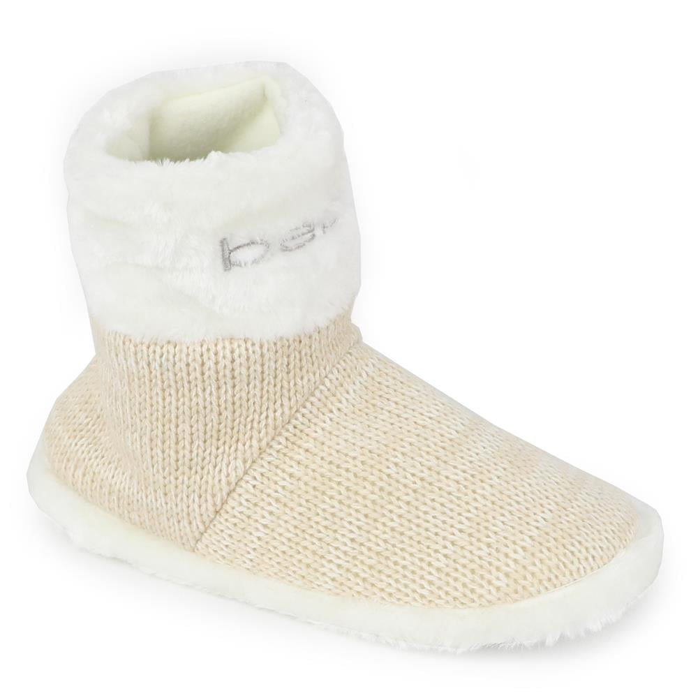 Bebe Girls 115 Embroidered Knit Slipper Boots (Ivory 2/3)