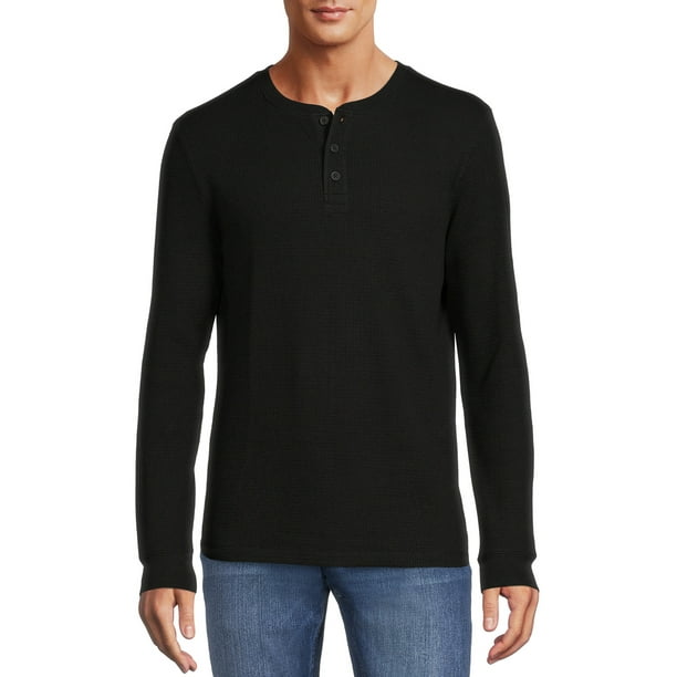 George Men's and Big Men's Long Sleeve Thermal Henley Shirt - Walmart.com