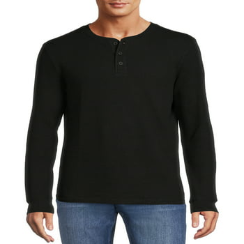 George Men's and Big Men's Long Sleeve Thermal Henley Shirt