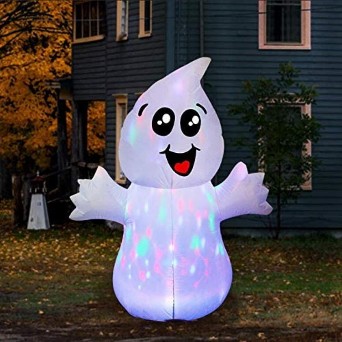 GOOSH 5 FT Halloween Inflatables Ghost Decorations, Cute Halloween Ghost Inflatable with Magic