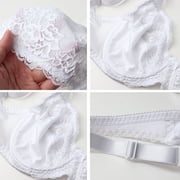 Womens Plus Size Sexy Lace Full Coverage Unpadded Underwire Bras Minimizer Mesh Bras for Big Bust 44J