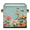 Multicolor 3, variant on CURLYOOT Wood Starfish Coral Nautical 11 x 11 Inch Cube Storage Bin, Fabric Storage Cube Foldable Basket with Leather Handles, Organizer Basket for Closet Shelves