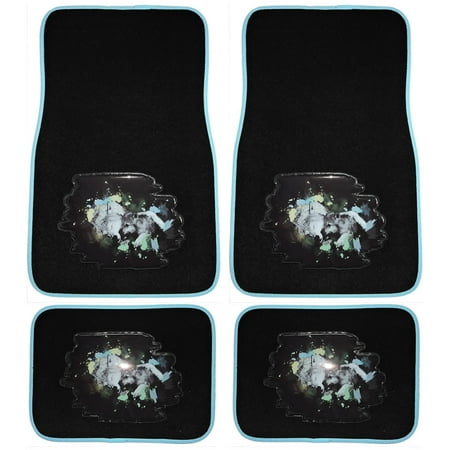 UAA Momma and Pups Wild Pack Universal Front & Rear Carpet Floor Mats set for Car Truck