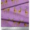thumbnail image 2 of Soimoi Tissu Popeline de Coton Imprimé Animal Cerf au Mètre 56 Pouces de Large, 2 of 3