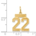 thumbnail image 2 of 14k Yellow Gold Small Satin Number 22 Charm, 2 of 3