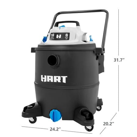 HART 16 Gallon 6.0 Peak HP Wet/Dry Vacuum